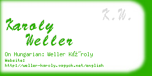 karoly weller business card